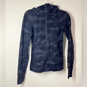 Lululemon Black Camo Scuba Full Zip with Hood